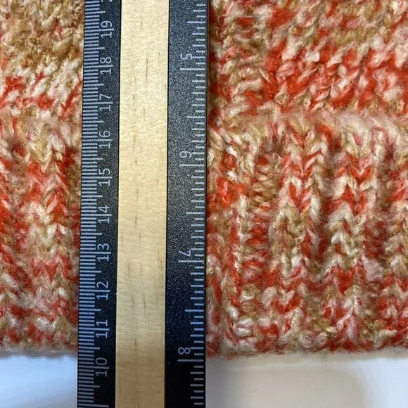 Frye & Co NWT Scarlet Space Dye Beanie & Matching Gloves w/Cuff Coral Tan Cream - Picture 9 of 12